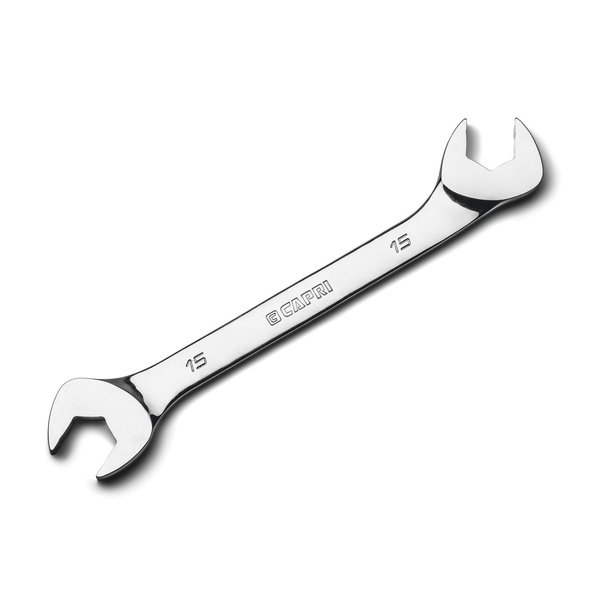 Capri Tools 15mm Angle Open End Wrench, 30Deg and 60Deg Angles, Metric CP11915